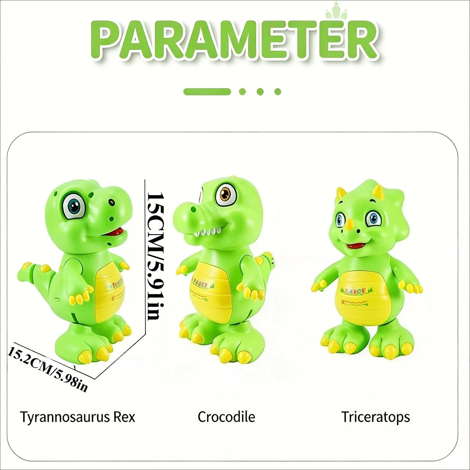 Juguete dinosaurio bailarín eléctrico con luces y sonidos para bebé - imagen 4