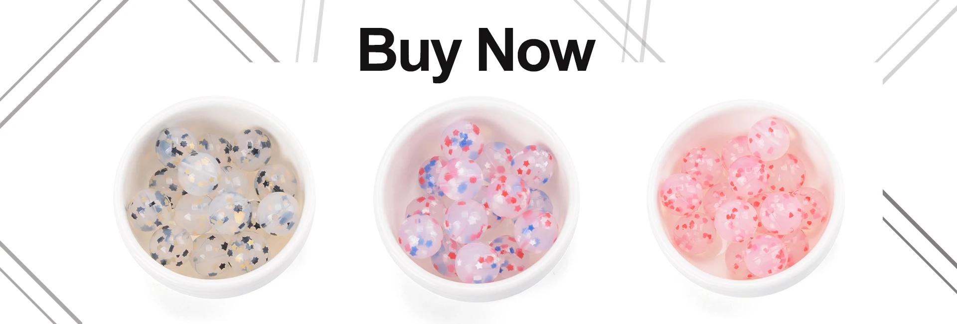 Cuentas de silicona para dentición de 12 mm