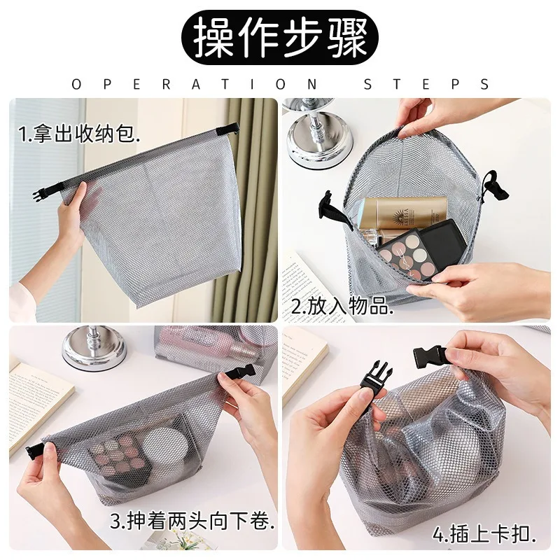 Neceser impermeable de aseo portátil para viaje, gran capacidad - imagen 3
