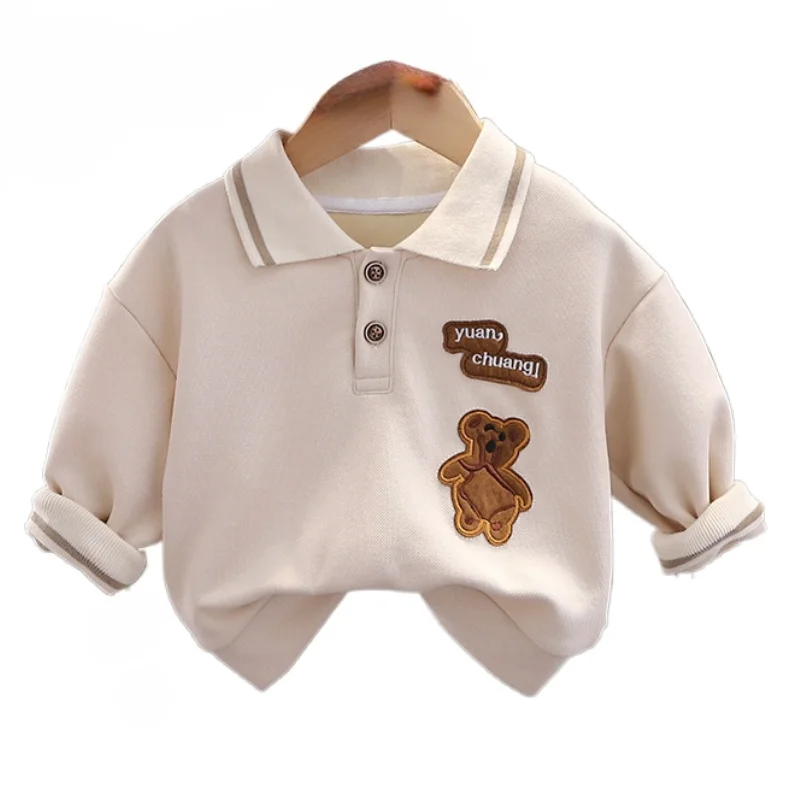Camiseta infantil de algodón para primavera y otoño casual - imagen 5