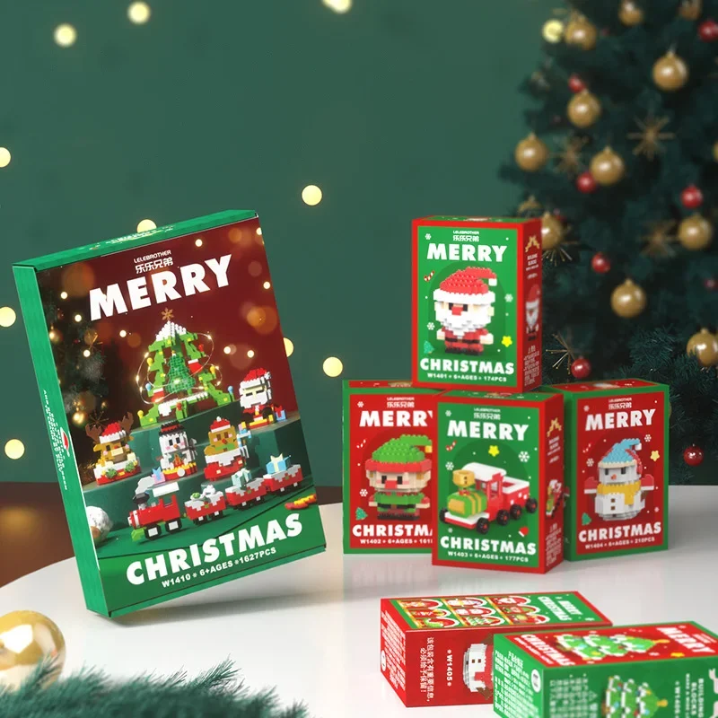 Micro bloques de construcción de Navidad con Santa - imagen 5