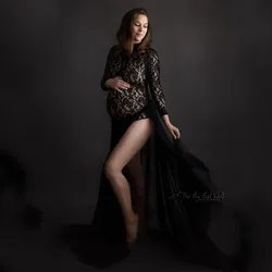 Body de encaje elástico para embarazadas – Vestido fotos premamá