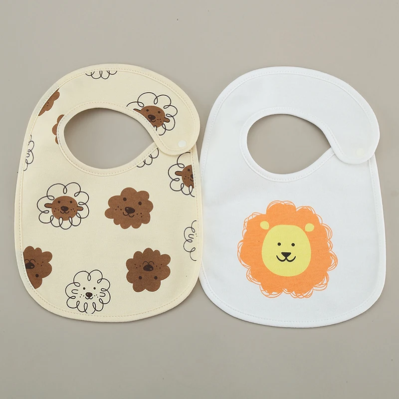 Baberos impermeables de algodón – Estampado suave infantil - imagen 3