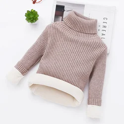 Jersey de lana de punto grueso con cuello alto para invierno