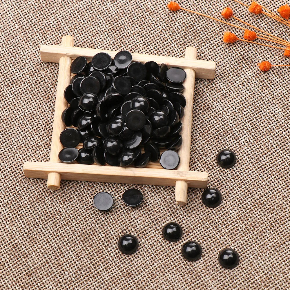 Ojos redondos negros para peluches – plástico 3-12 mm - imagen 5