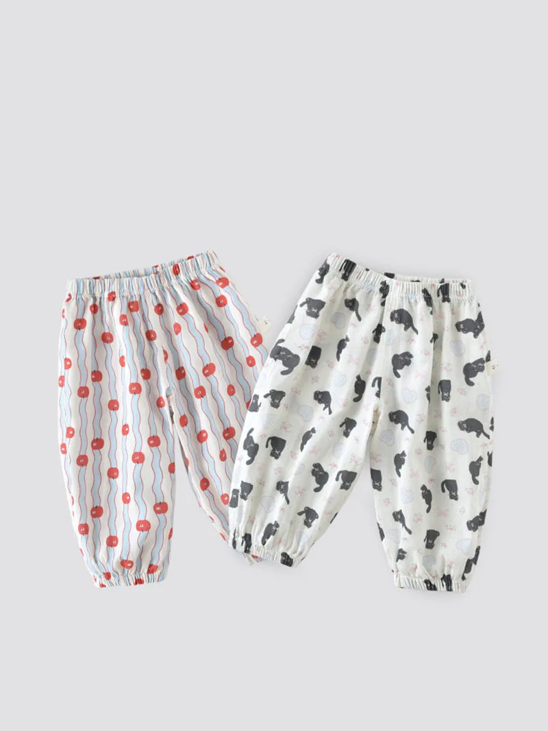MILANCEL pantalones de verano cónicos con gatos y perros - imagen 4