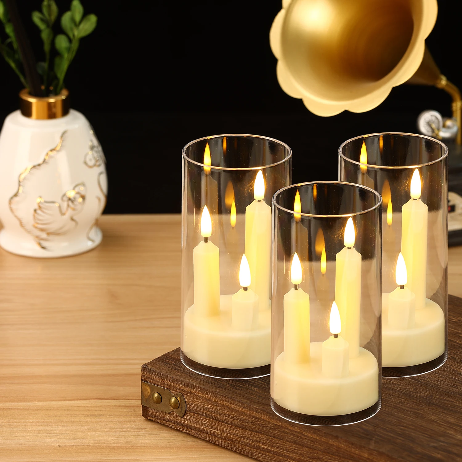 Velas LED sin llama con pantalla acrílica para hogar y eventos - imagen 2