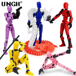 UNGH Figura de acción articulada dragón 3D para niños