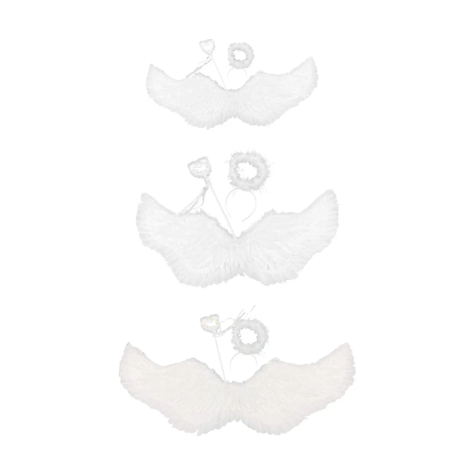 Angel Wing and Halo Set Fancy Dress White for Cosplay Photography Festive Angel Wing and Halo Set Fancy Dress White for Cosplay Photography Festive