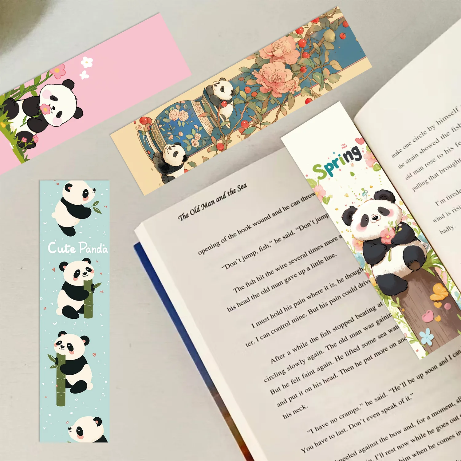 Marcadores de libros con panda, decorativos y creativos - imagen 3