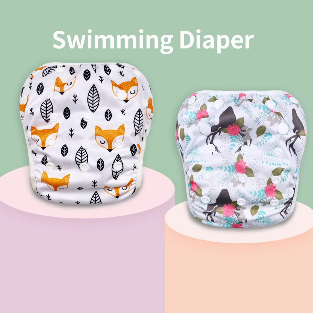 Pañales de natación reutilizables para bebé ajustables lavables - imagen 3
