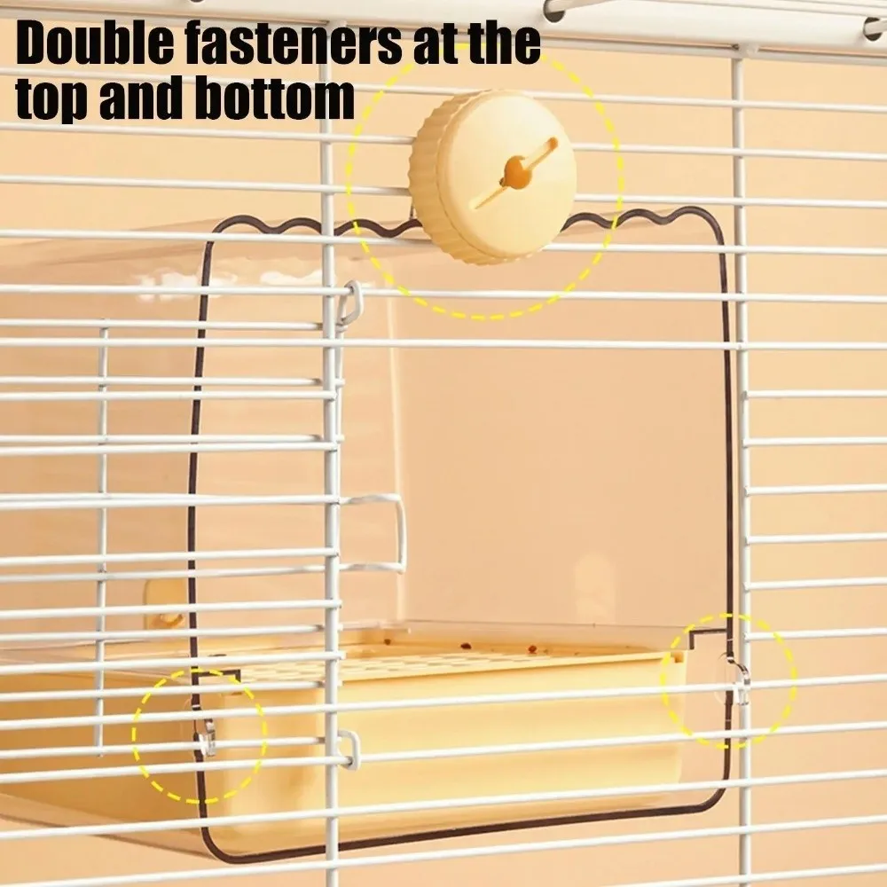 Baño para loros multifuncional anti-salpicaduras con comedero - imagen 5