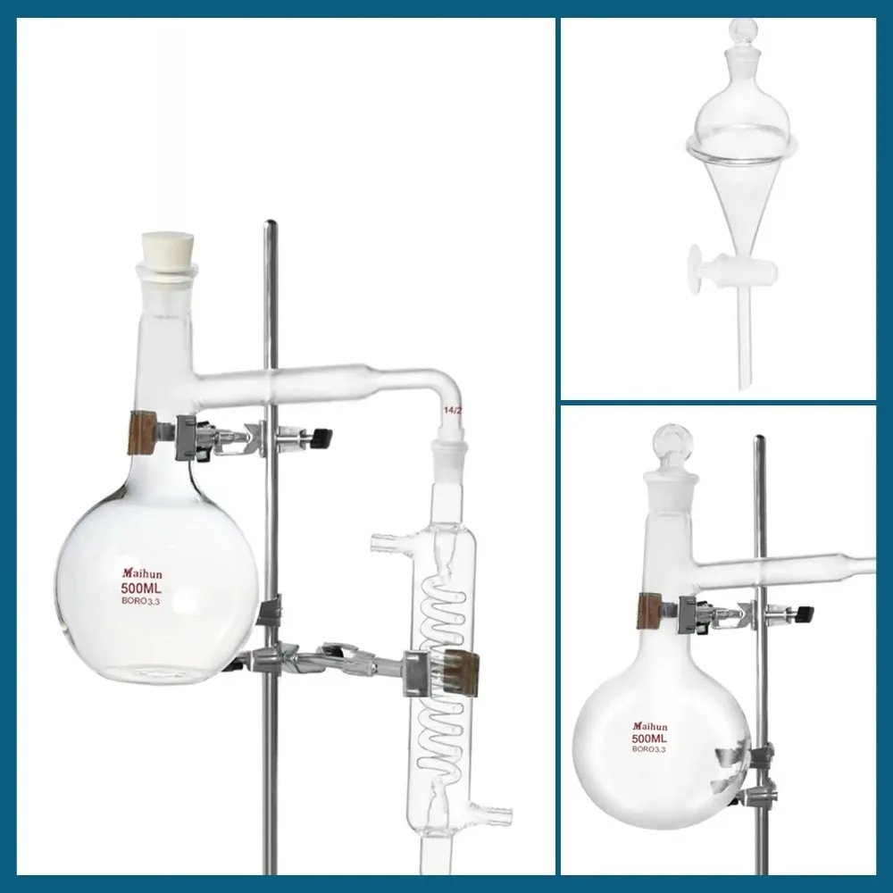 Kit de química para niños con destilación en cristalería de vidrio - imagen 2