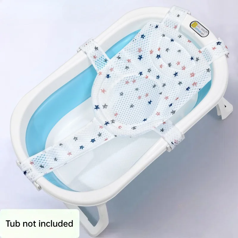 Red de baño antideslizante para bebé con cojín ajustable cruz
