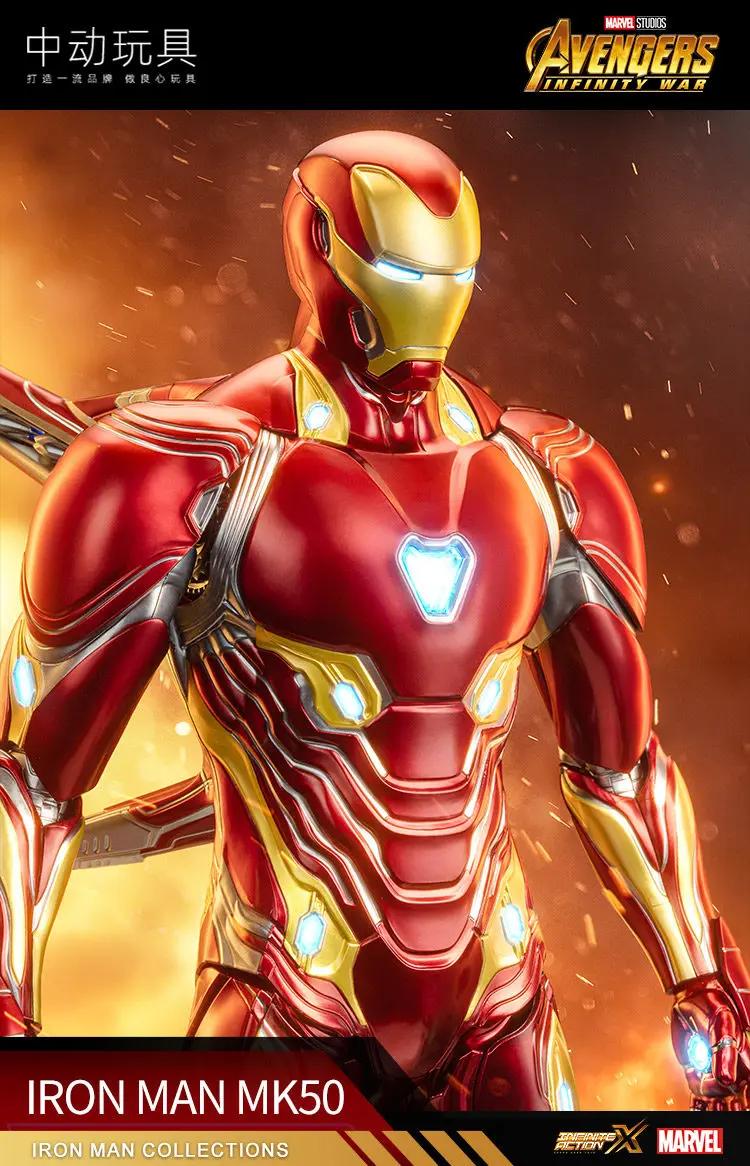 Figura de acción Iron Man Tony Stark coleccionable con articulaciones móviles