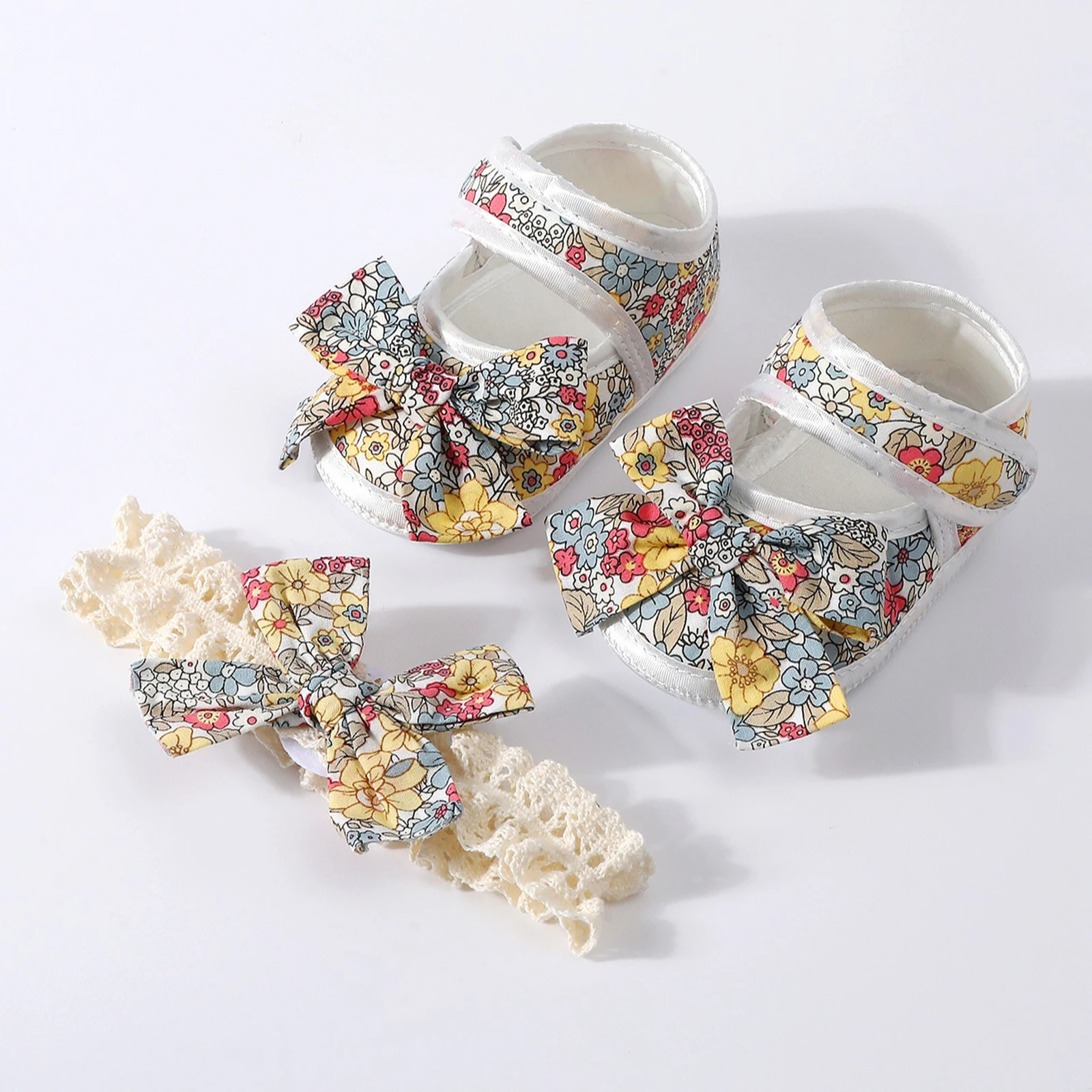 Zapatos primeros pasos planos de primavera para bebé niña florales - imagen 3