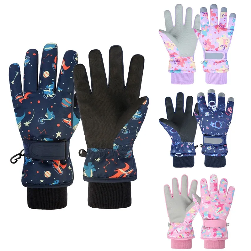 Guantes de invierno impermeables infantiles para nieve y esquí - imagen 5