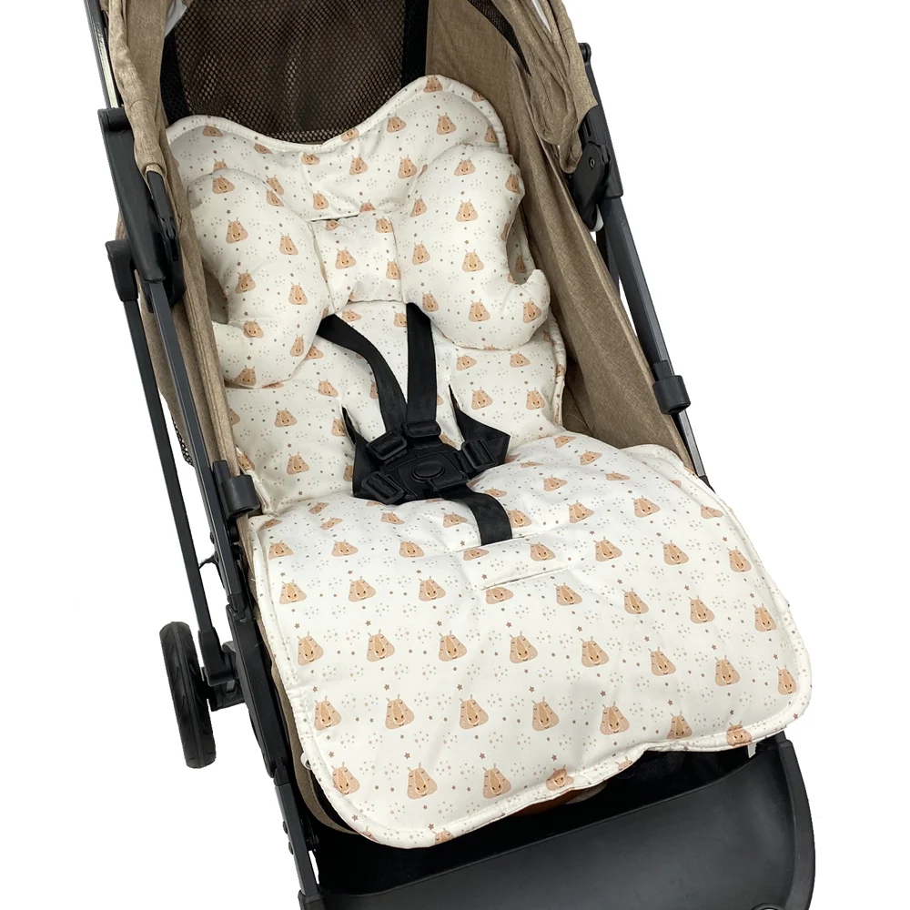 Cojín asiento cochecito bebé – Suave colchón para silla alta accesorio carrito - imagen 5