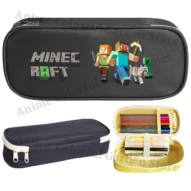 Minercrafted estuche escolar gran capacidad con estampado lúdico