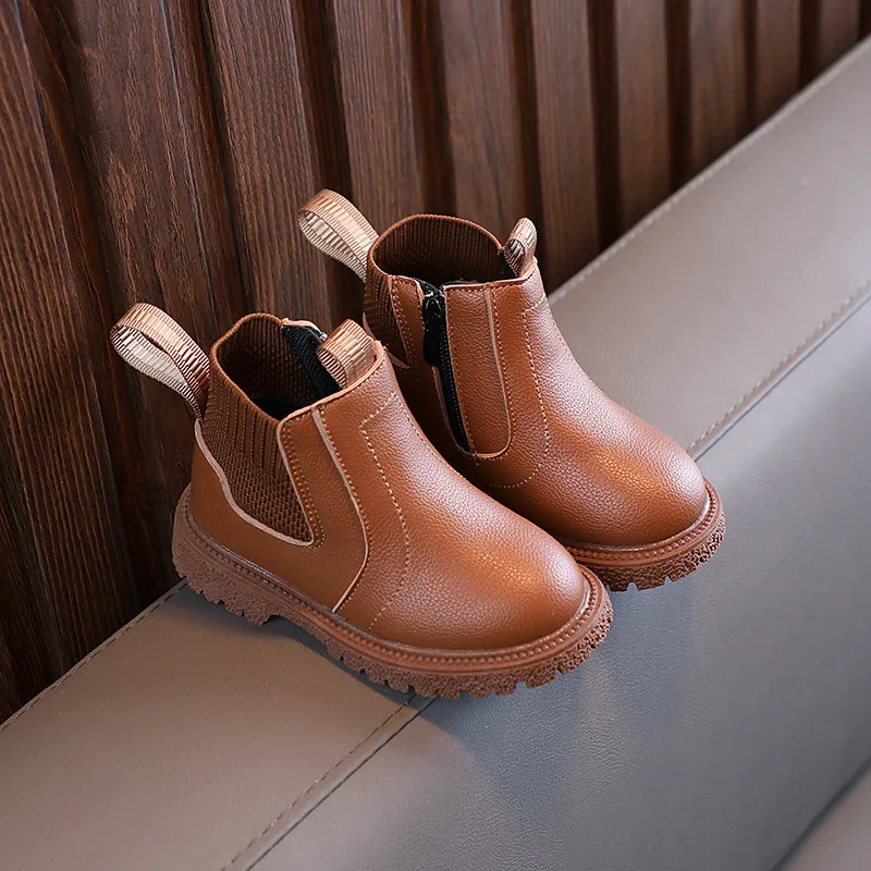 Botas antideslizantes cálidas de felpa para niña estilo británico - imagen 5