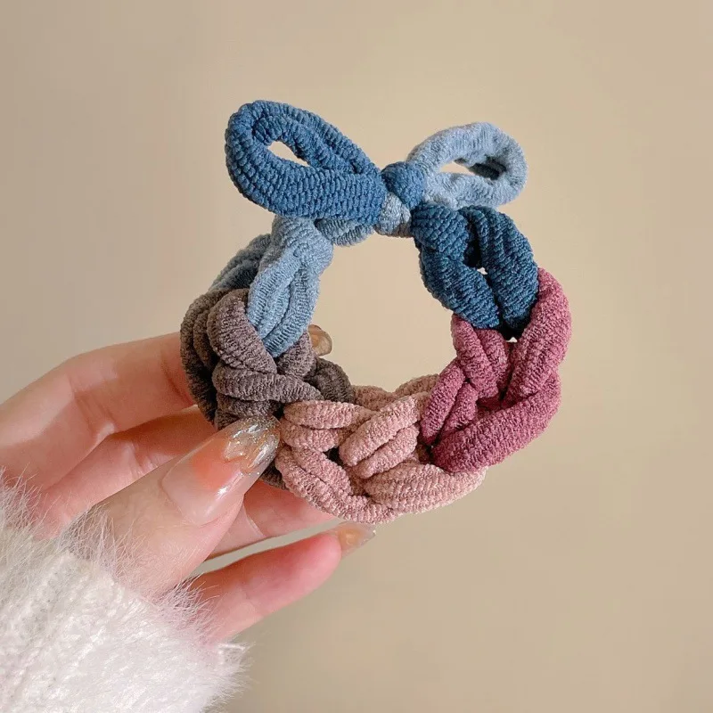 Diadema infantil trenzada multicolor - Banda elástica para el pelo