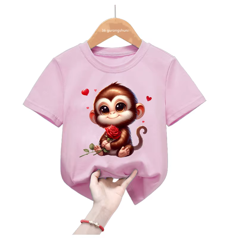 Vista frontal de la camiseta kawaii
