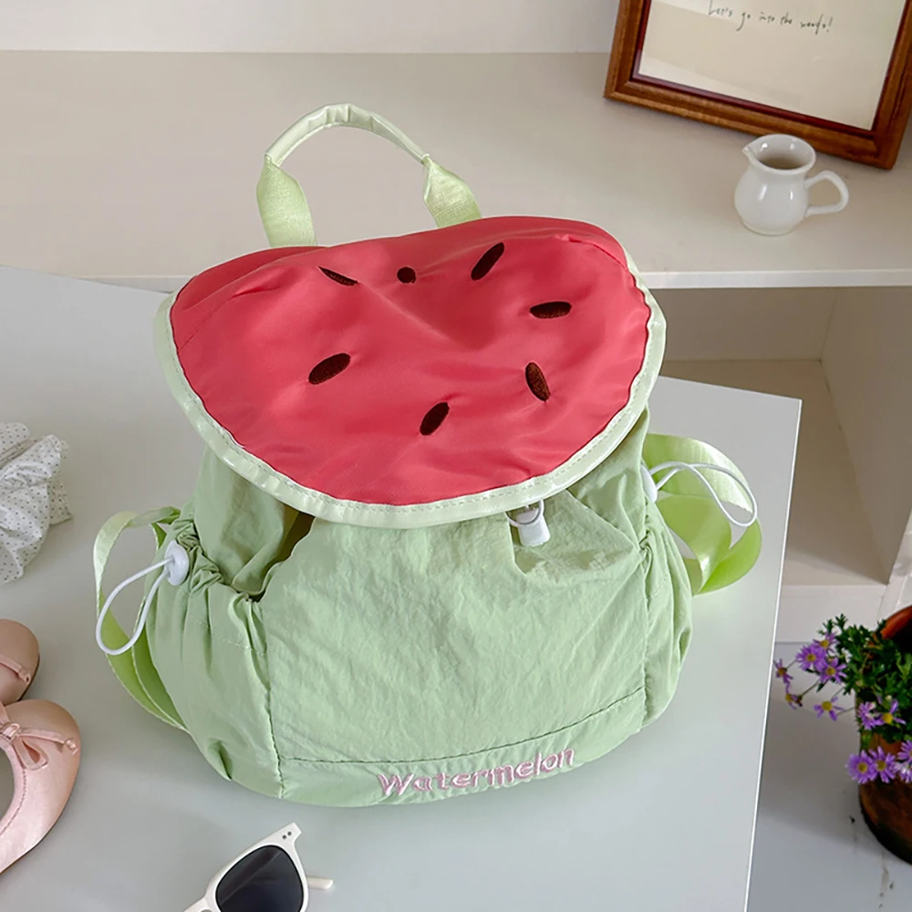Mochila infantil suave carita sonriente macarrón con cordón preescolar