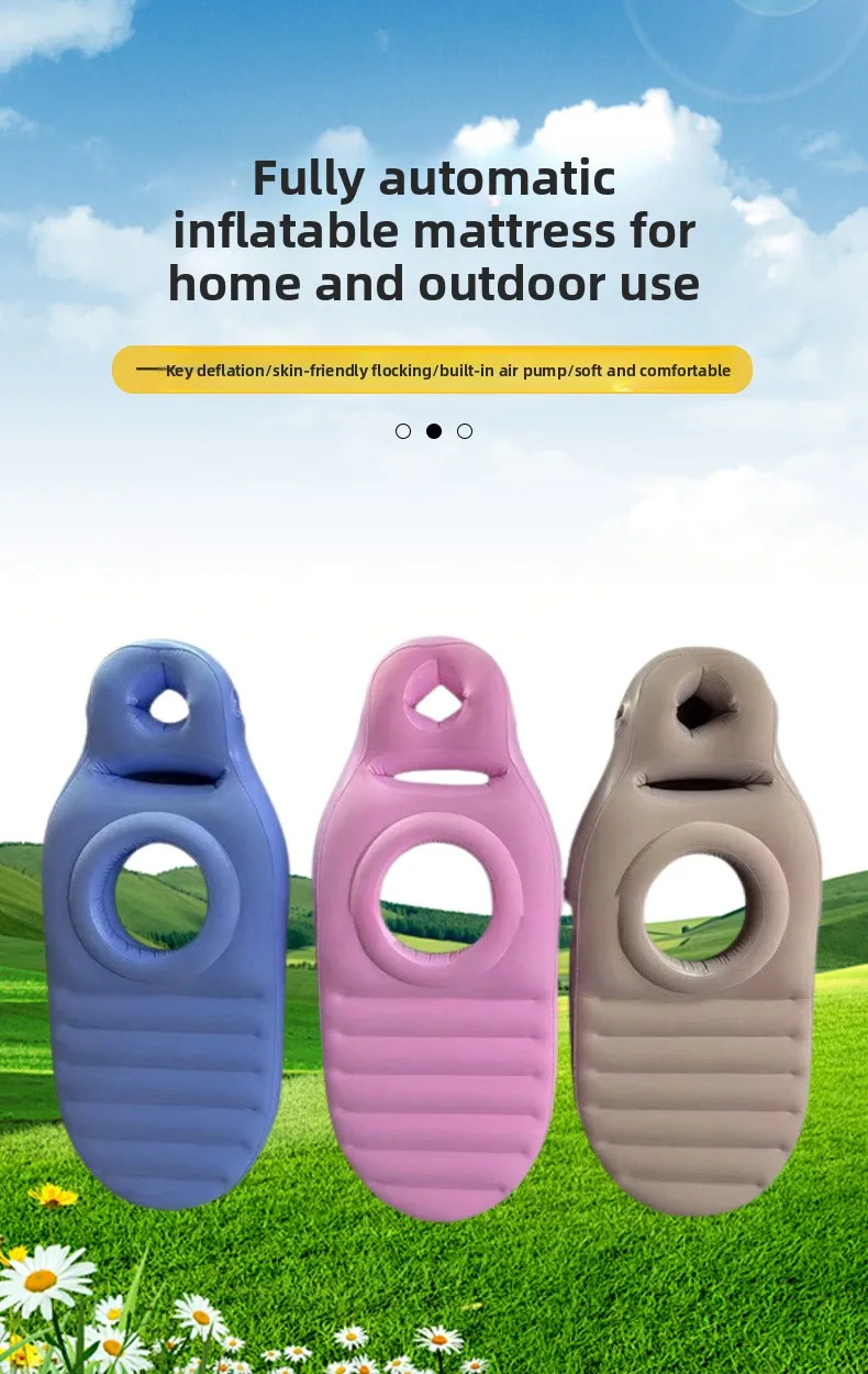 Colchón inflable con almohada para dormir en forma de O