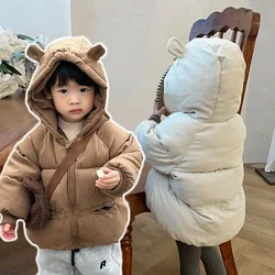 Abrigo de plumón con capucha para bebés y niños de invierno