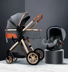 Cochecito 3 en 1 con cuna – Reclinable y plegable para recién nacido