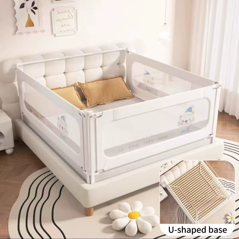 Barandilla anticaídas elevable para cama de bebé, riel ventilado - imagen 5