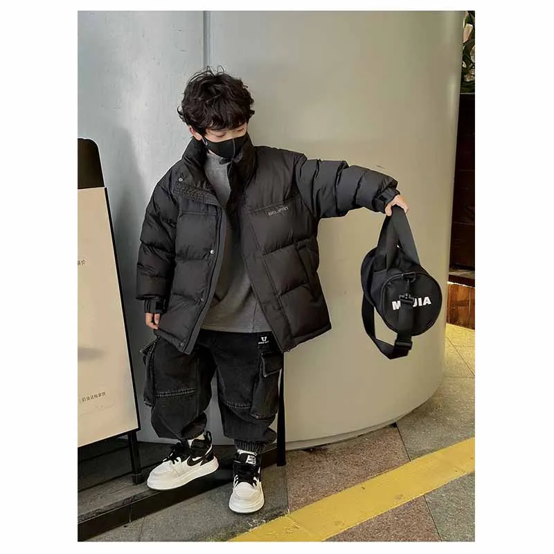Chaqueta de invierno de algodón grueso para niños con cremallera - imagen 2