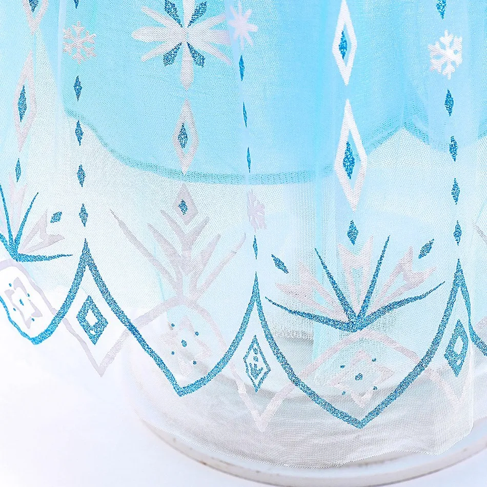 Disfraz Elsa Frozen para niña – Vestido de lentejuelas con capa - imagen 3