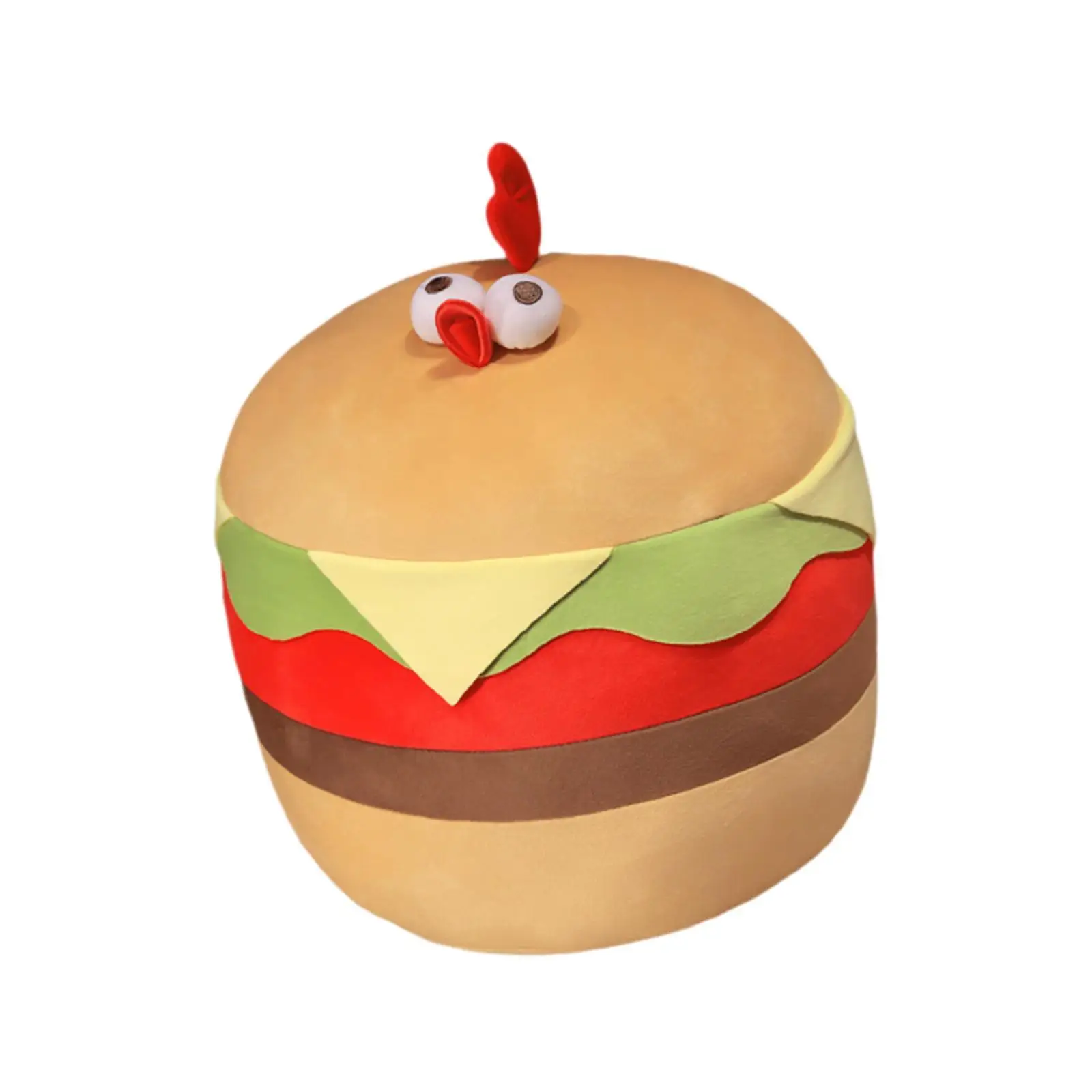 Peluche suave de pollo con forma de hamburguesa Dundun Foods - imagen 4