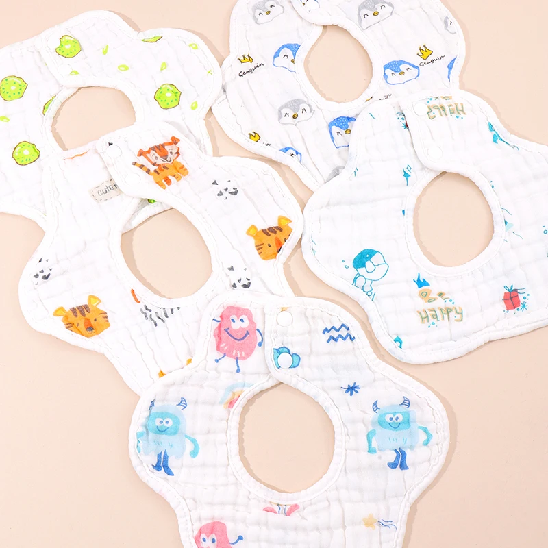 Baberos bandana de muselina gasa absorbentes para recién nacido