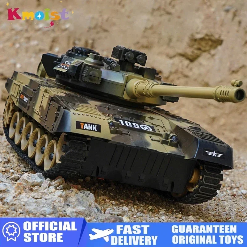 Tanque RC teledirigido con sonido y mando para niños