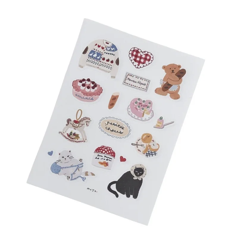 Pegatinas infantiles transparentes decorativas de oso estilo pastoral - imagen 5