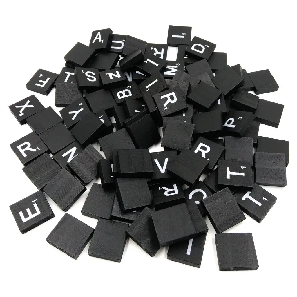 Alfabeto de madera con letras negras para manualidades infantiles - imagen 5
