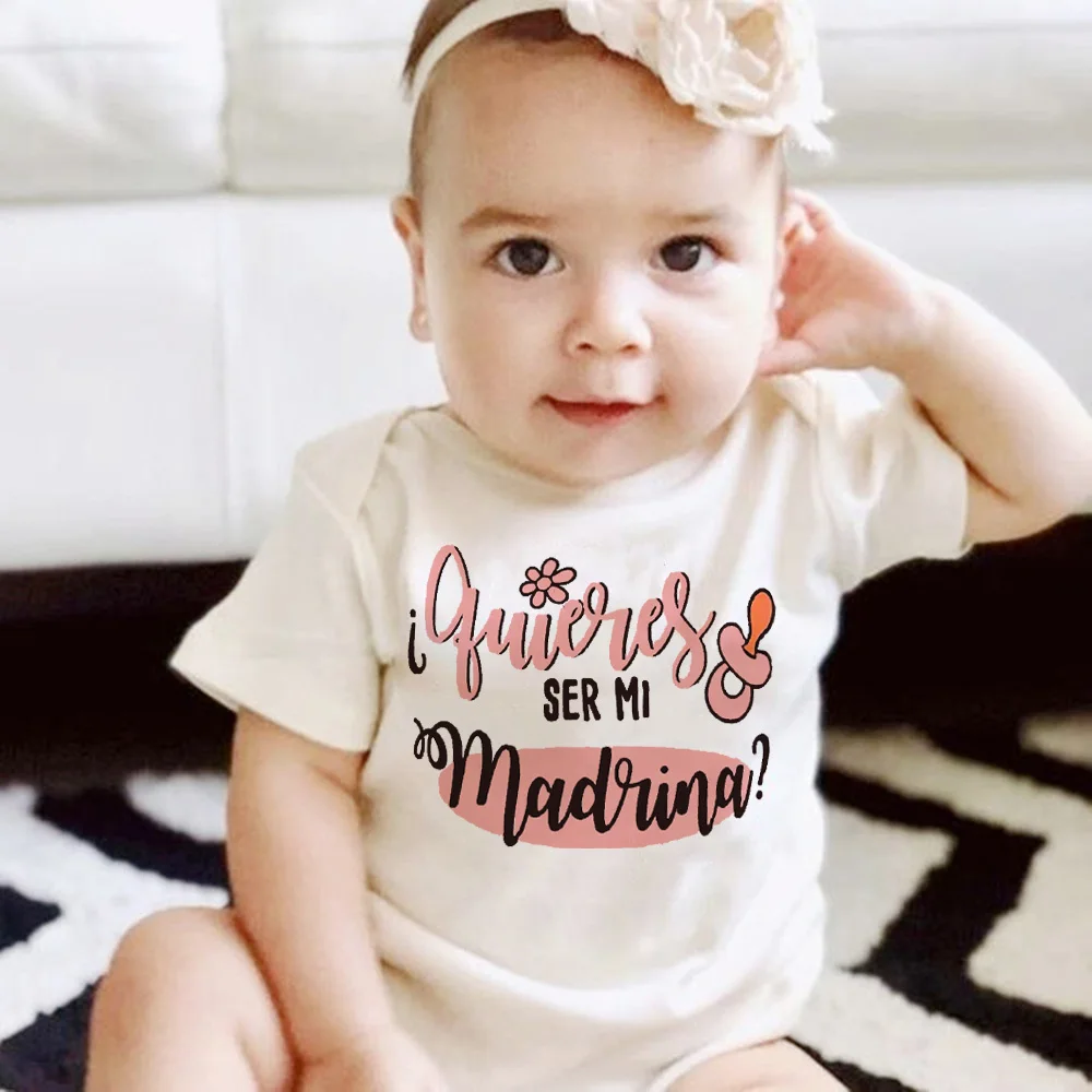 Body de bautizo estampado para bebé – Manga corta