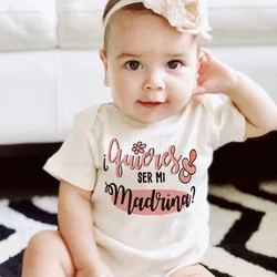Body de bautizo estampado para bebé – Manga corta