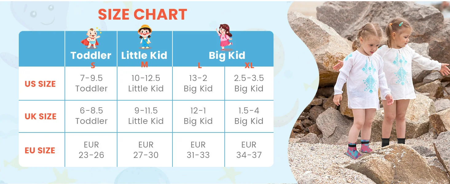 Calcetines infantiles de neopreno para el agua