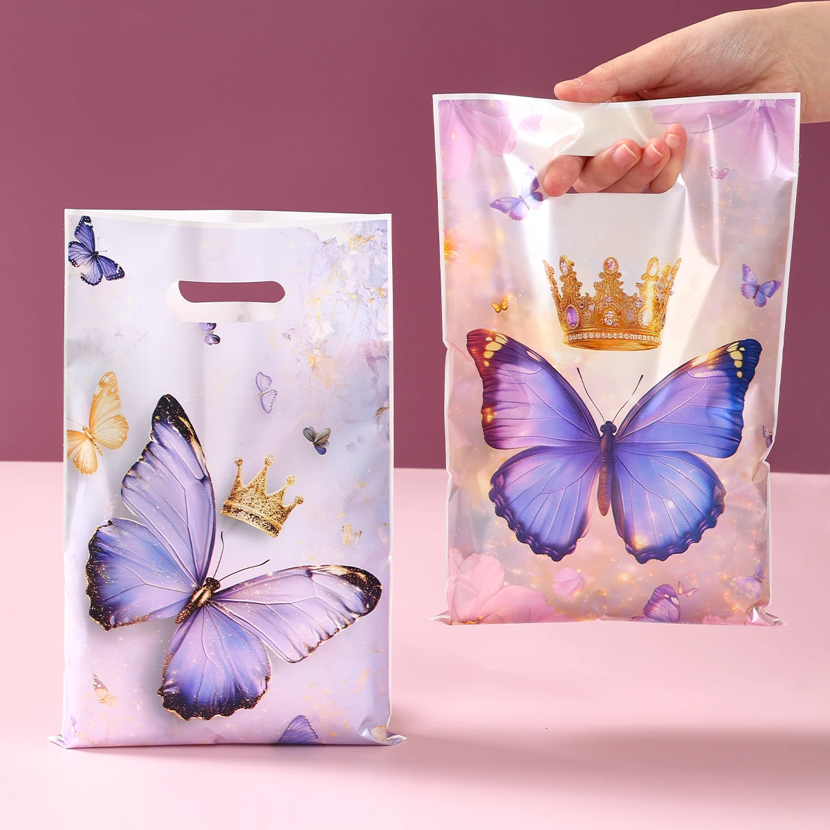 Bolsas de regalo decoradas con mariposas y tulipanes para fiestas infantiles - imagen 2