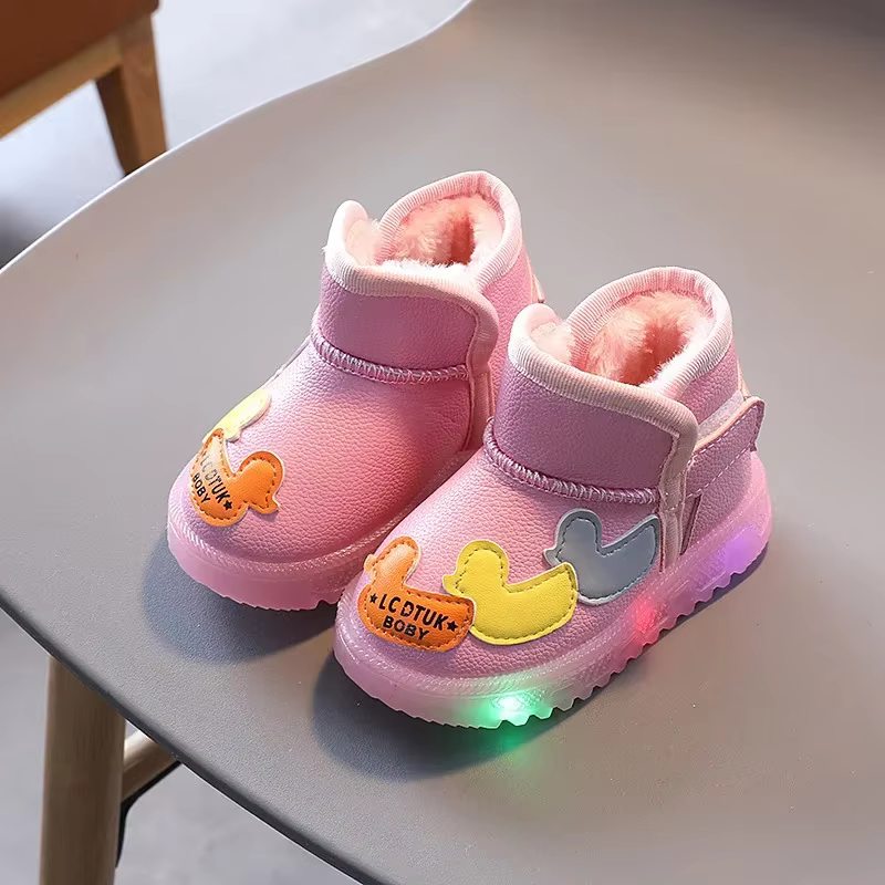 Botas de nieve con luces LED acolchadas para niños - imagen 2