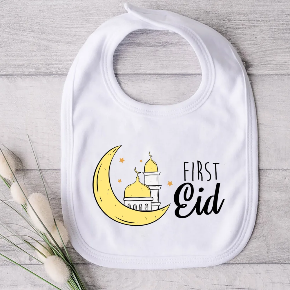 Babero Eid Ramadán algodón para bebé – Estampado regalo - imagen 3
