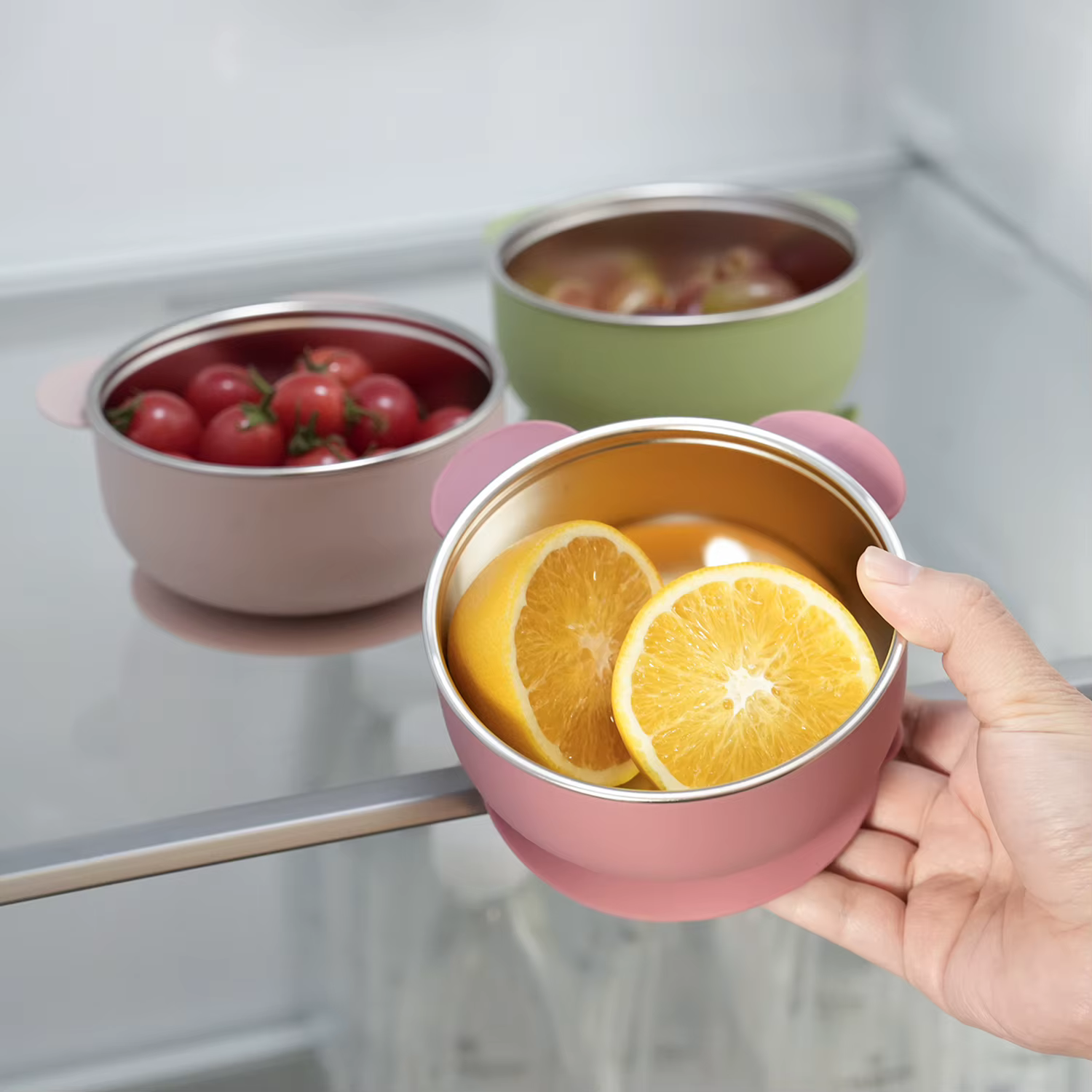 Plato de silicona y acero inoxidable para bebé – Autoalimentación - imagen 4