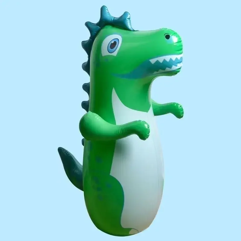 Saco de boxeo inflable para niños con soporte de dinosaurio
