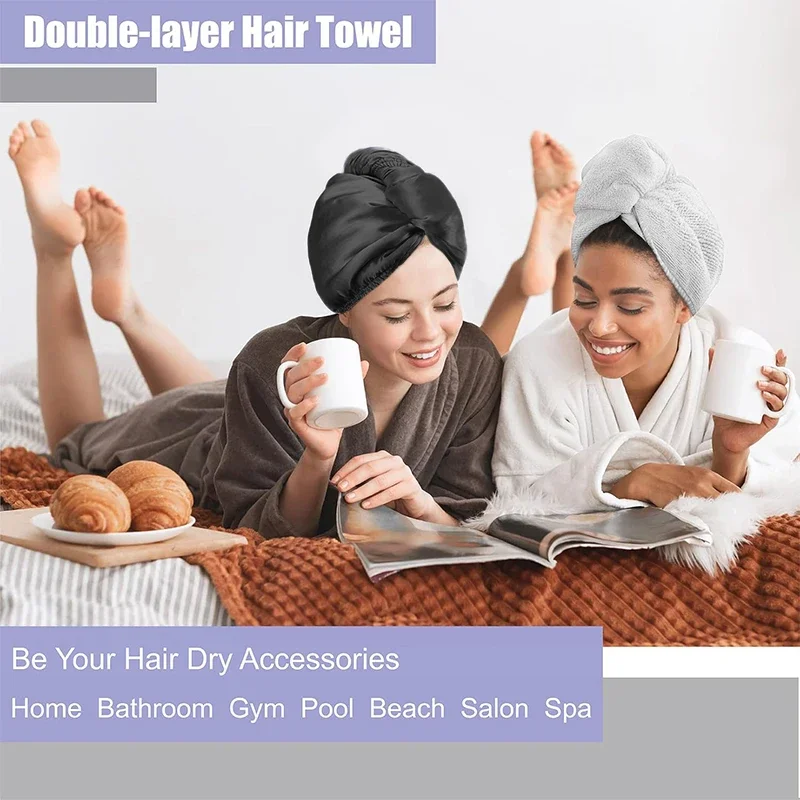 French Lady Turbante de pelo en seda para secado rápido - imagen 3