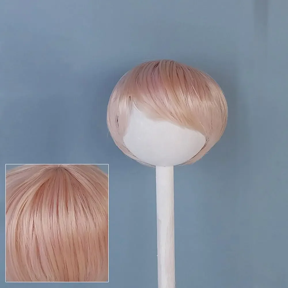 Peluca para muñeca BJD/SD multicolor pelo corto liso fibra resistente - imagen 5