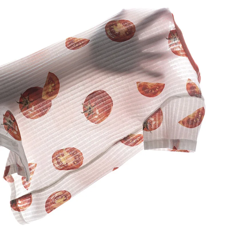 Monos de bebé verano finos y holgados con estampado galleta y tomate - imagen 3