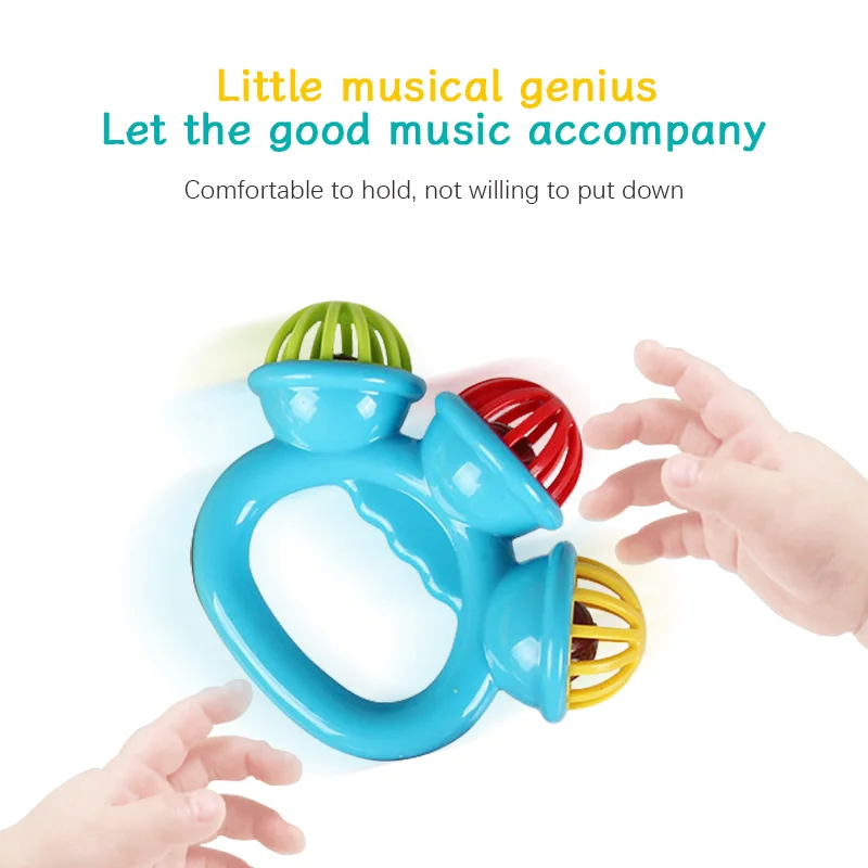 Sonajero de mano para bebé con campana sensorial, juguete infantil - imagen 2